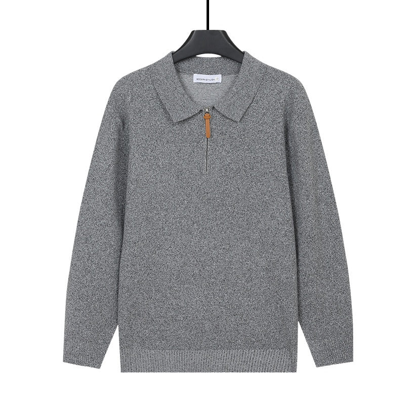Strickpullover mit Reissverschluss für Herren – Bild 4 | LuxeStyle