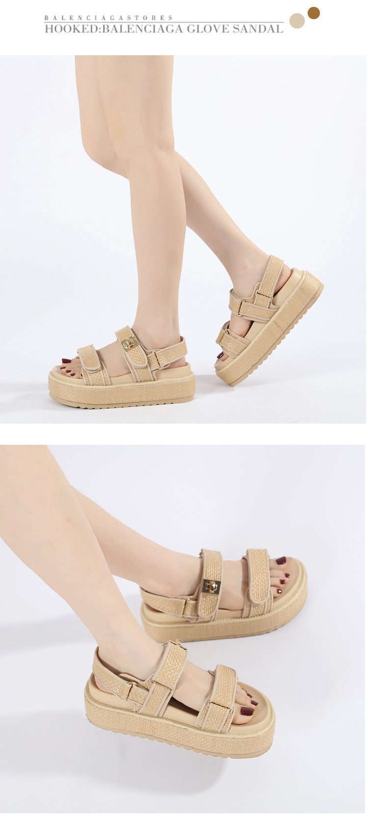 Geflochtene offene Sandalen für Damen – Bild 10 | LuxeStyle