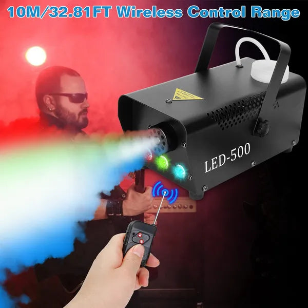 Nebelmaschine mit RGB-LED und Fernbedienung