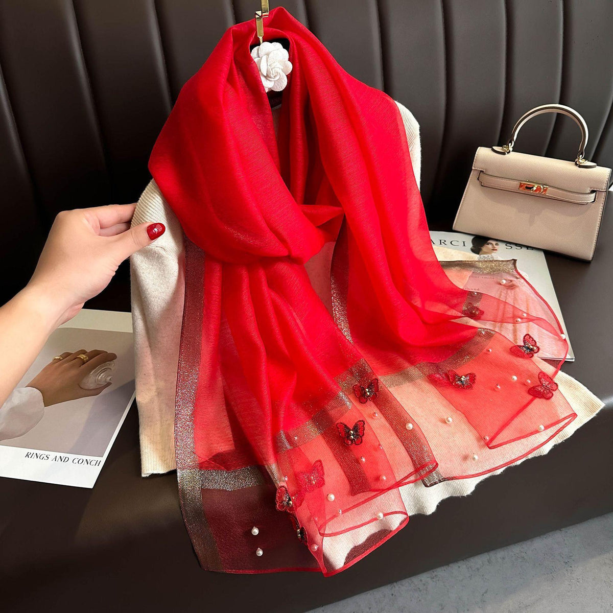 Bunter Schmetterlingssilk-Schleier – Bild 14 | LuxeStyle