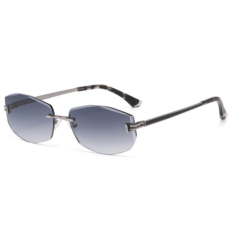 Randlose Sonnenbrille mit Metall-Details