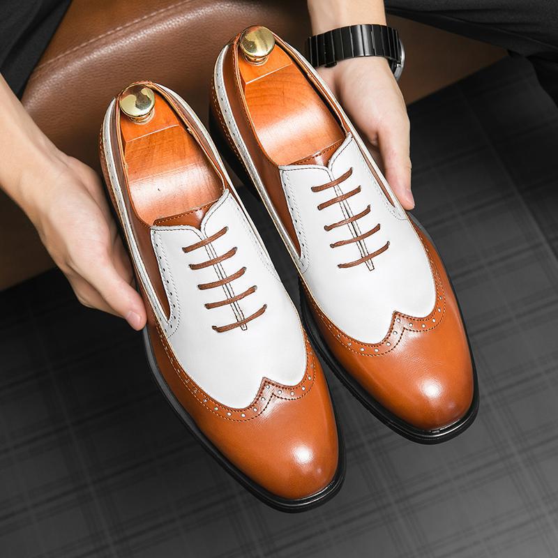 Britische Brogue Kunstlederschuhe für Herren – Bild 7 | LuxeStyle