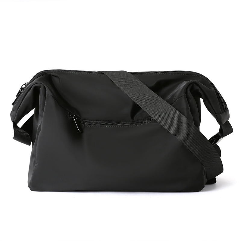 Schultertasche aus Oxford-Stoff, schwarz – Bild 3 | LuxeStyle