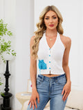 Billiard Print Strickweste für Damen