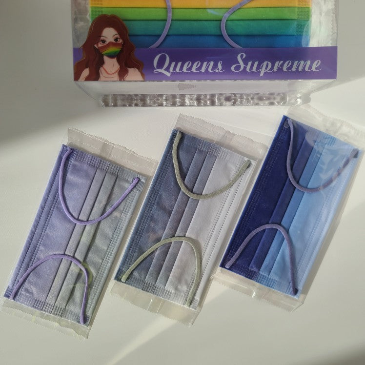 Regenbogen Farbverlauf Masken 30er-Pack