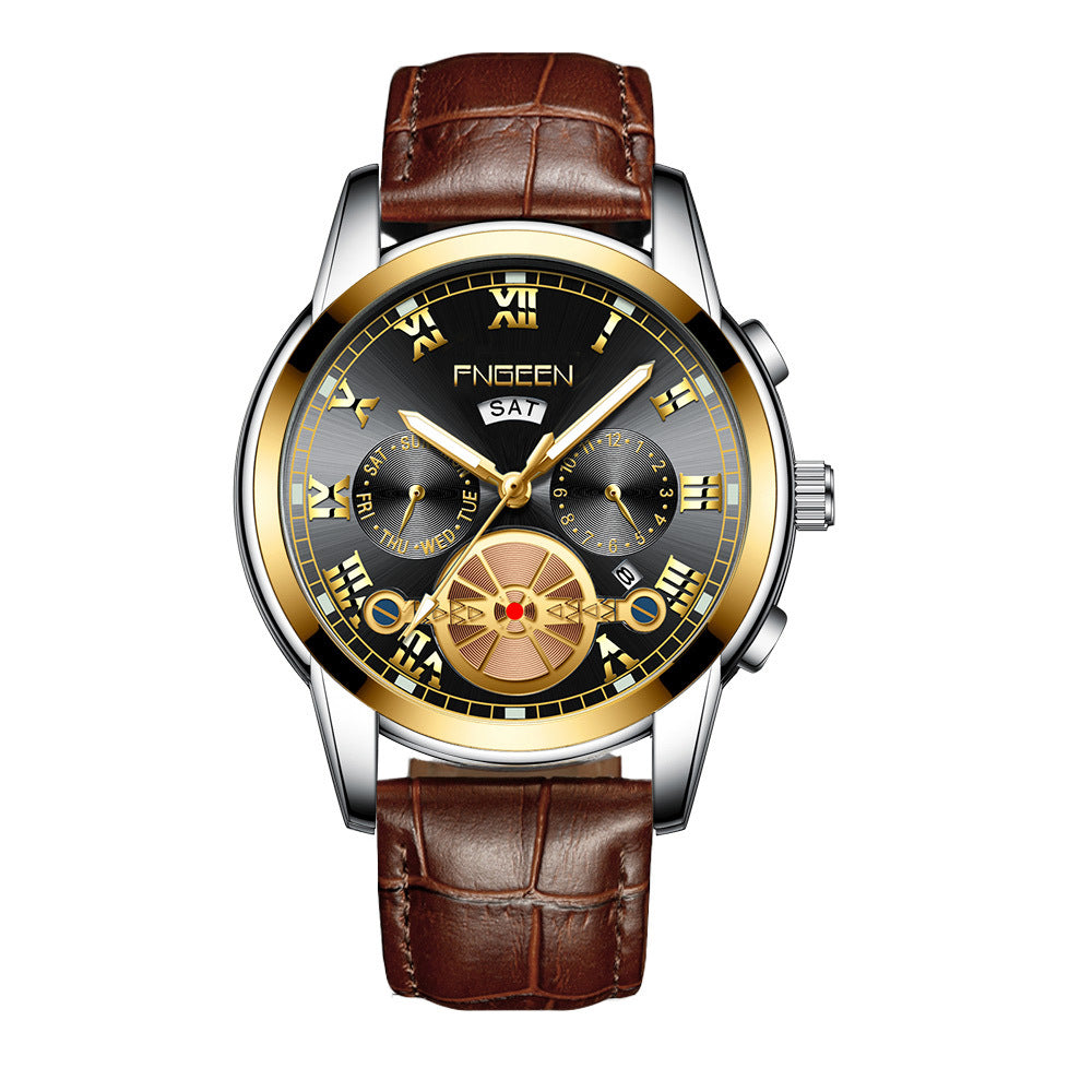 Quarz-Armbanduhr mit Kalender und Edelstahlband – Bild 10 | LuxeStyle