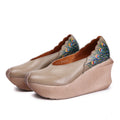 Pfauenfeder-Plattformhakenschuhe