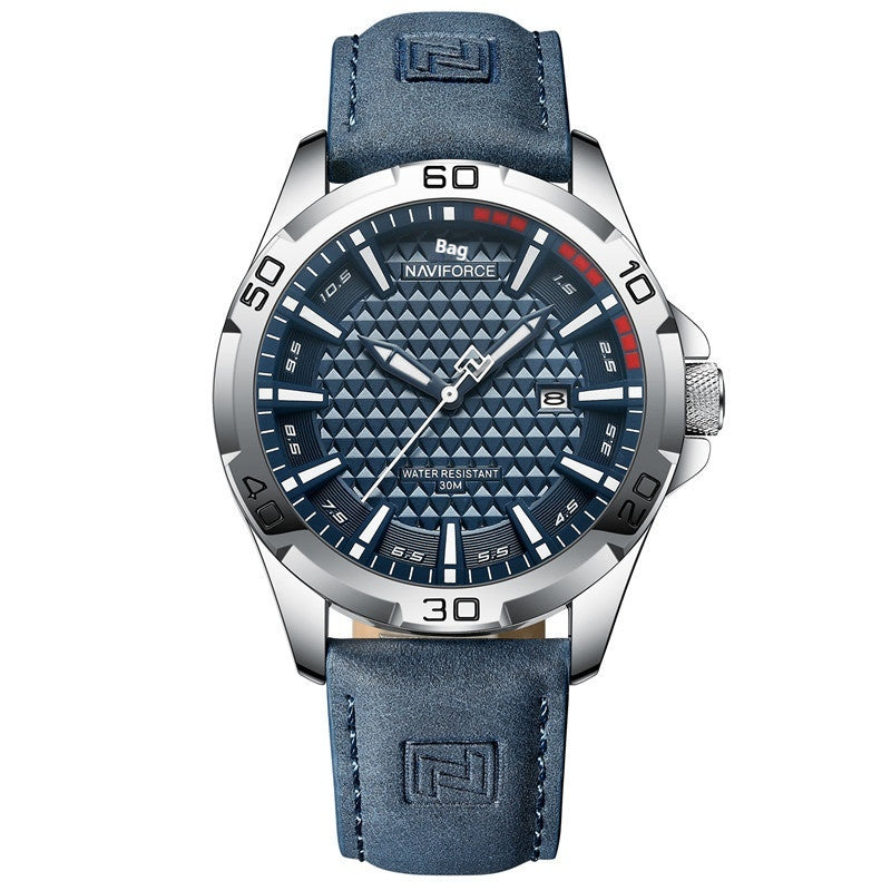 NAVIFORCE Herren Quarzuhr Lederarmband
