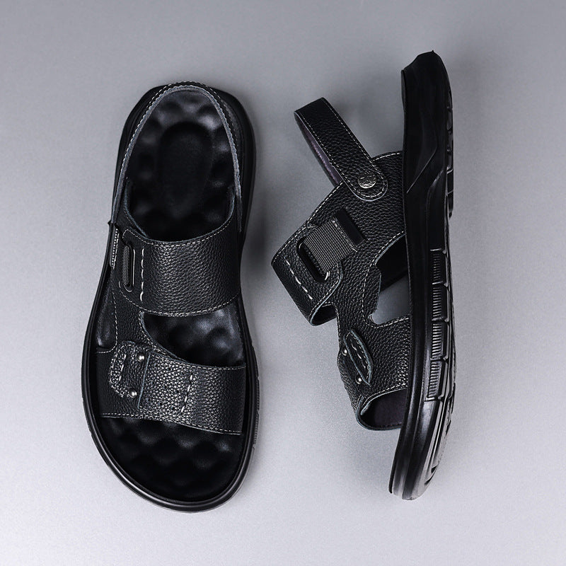 Herren-Sandalen aus Vollnarbenleder