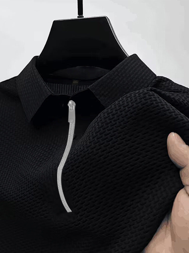 Herren T-Shirt mit halbem Reissverschluss – Bild 11 | LuxeStyle