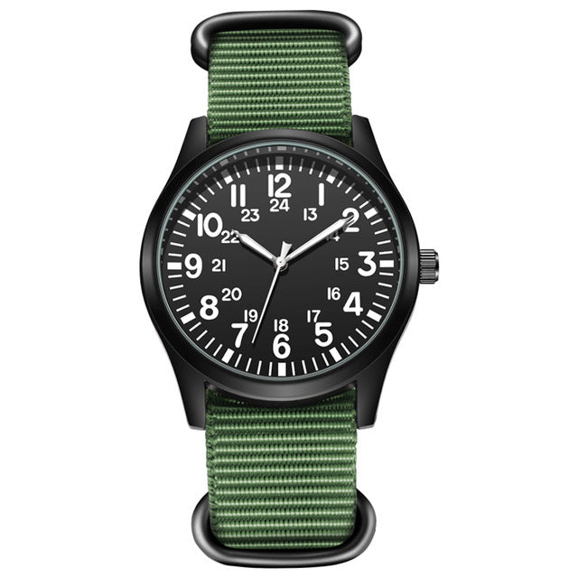 Air Force Field Stoffarmband 24-Stunden-Uhr – Bild 10 | LuxeStyle