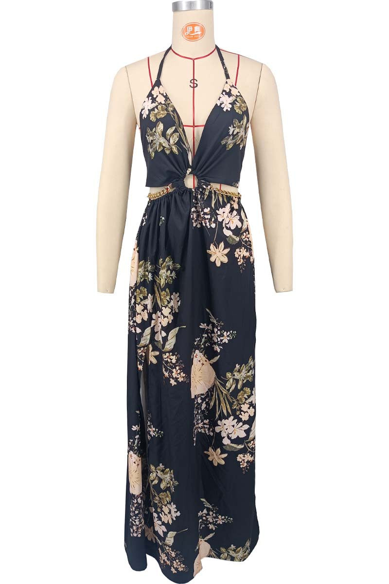 Damen Maxikleid mit Print – Bild 4 | LuxeStyle