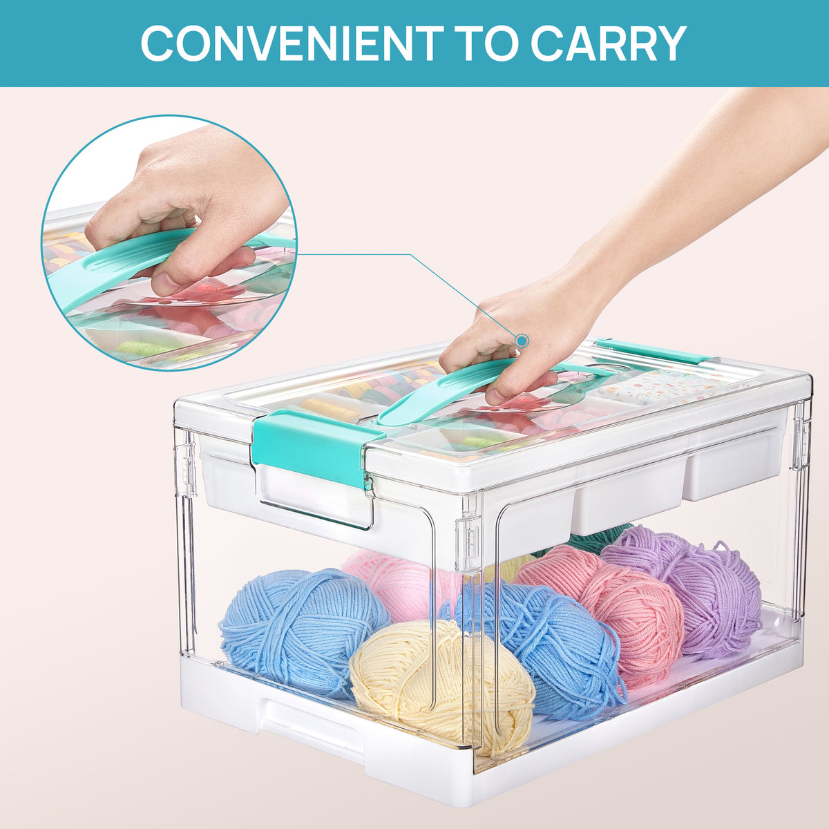 Transparente Aufbewahrungsbox für Bastelbedarf – Bild 4 | LuxeStyle