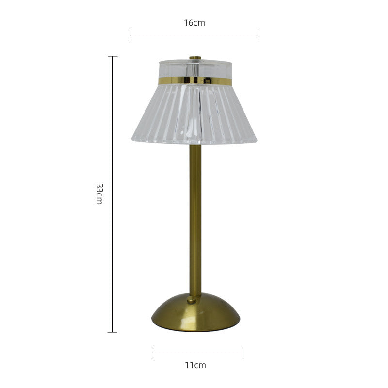 Retro Nachttischlampe mit USB-Ladefunktion | LuxeStyle