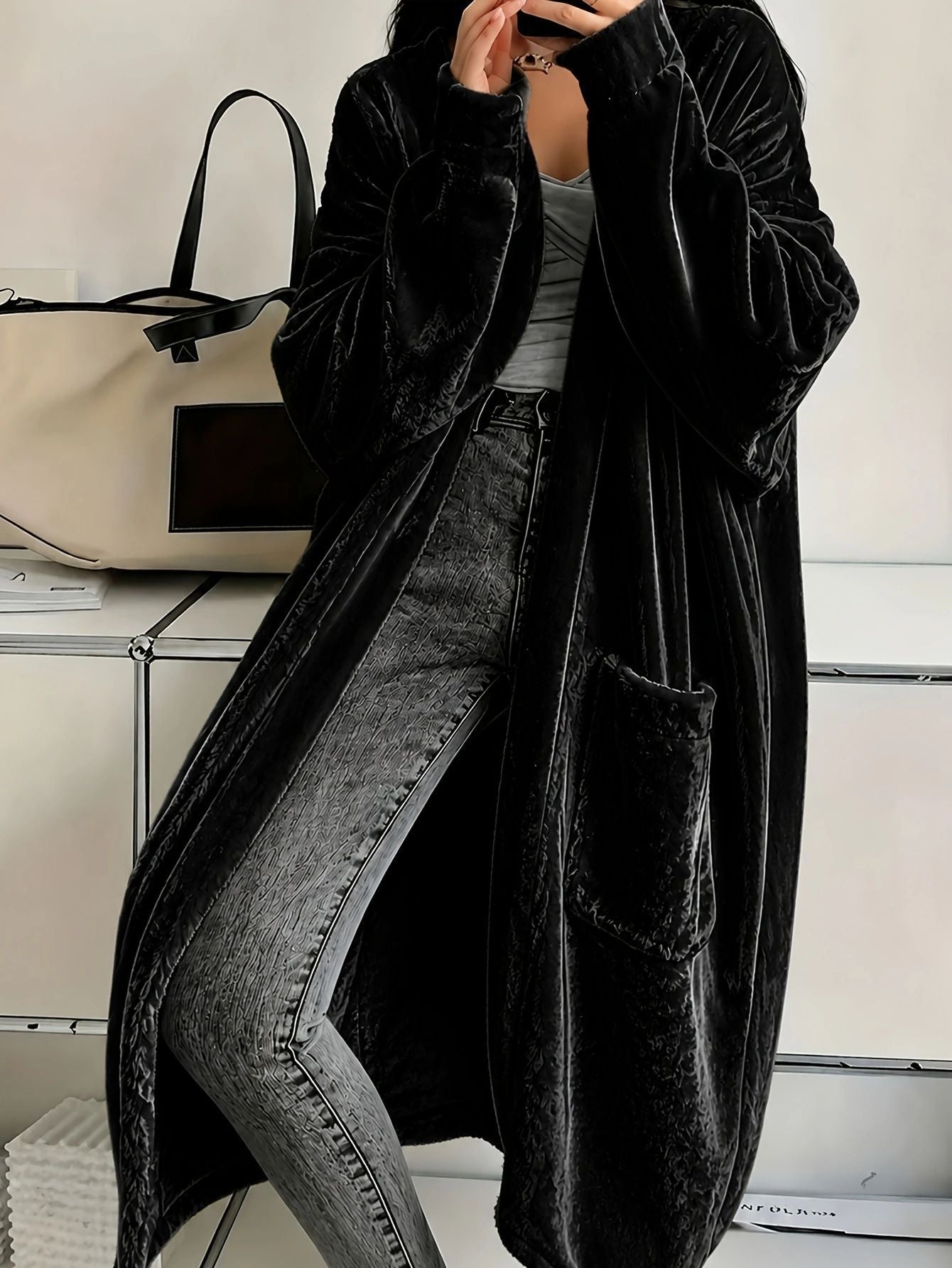 Langer Damen-Mantel im Casual-Look