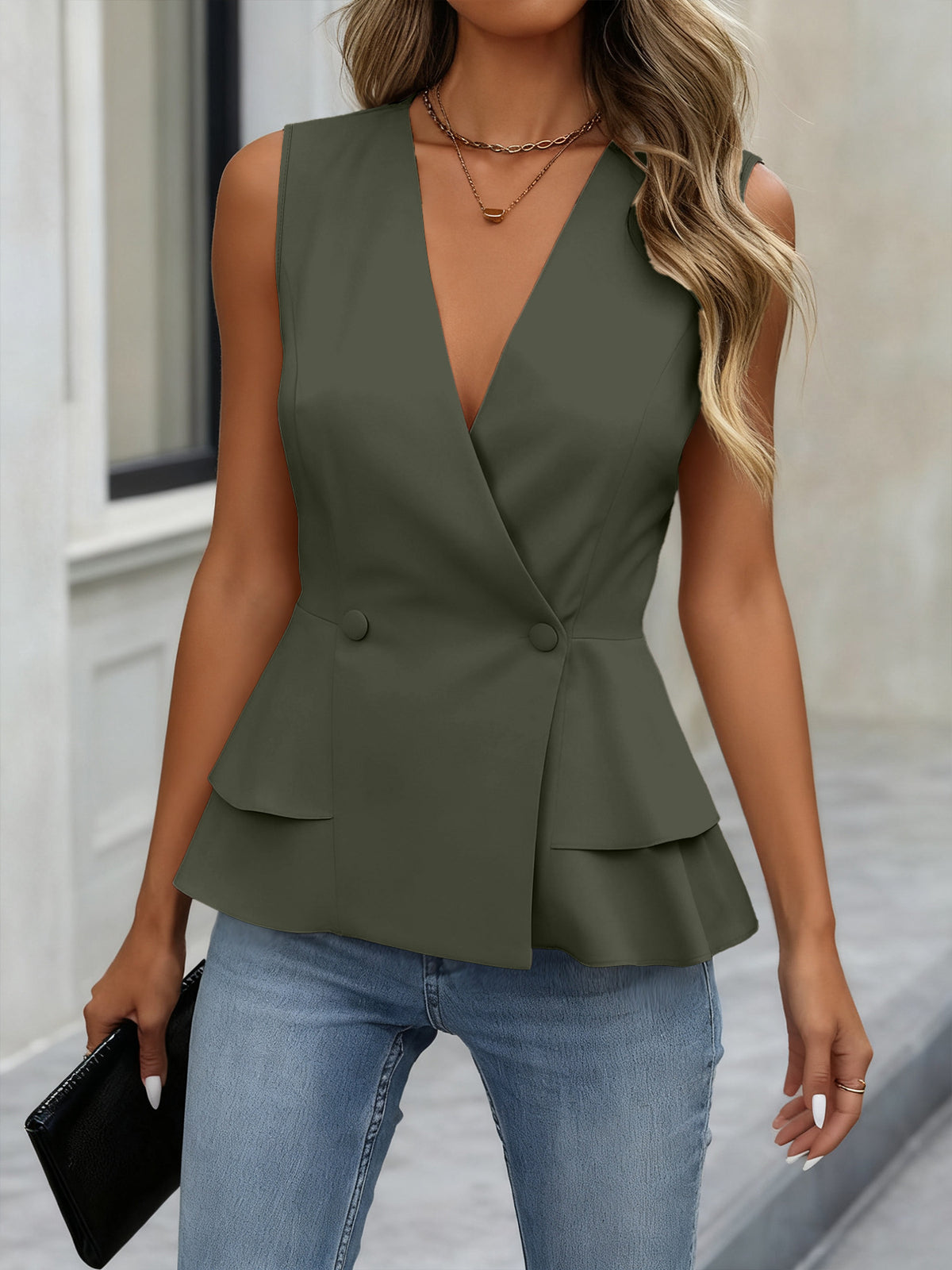 Faltloses Spitzen-Tops ohne Ärmel – Bild 2 | LuxeStyle