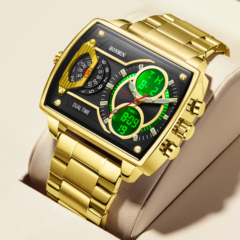 Sportliche Herrenuhr mit zwei Zeitzonen