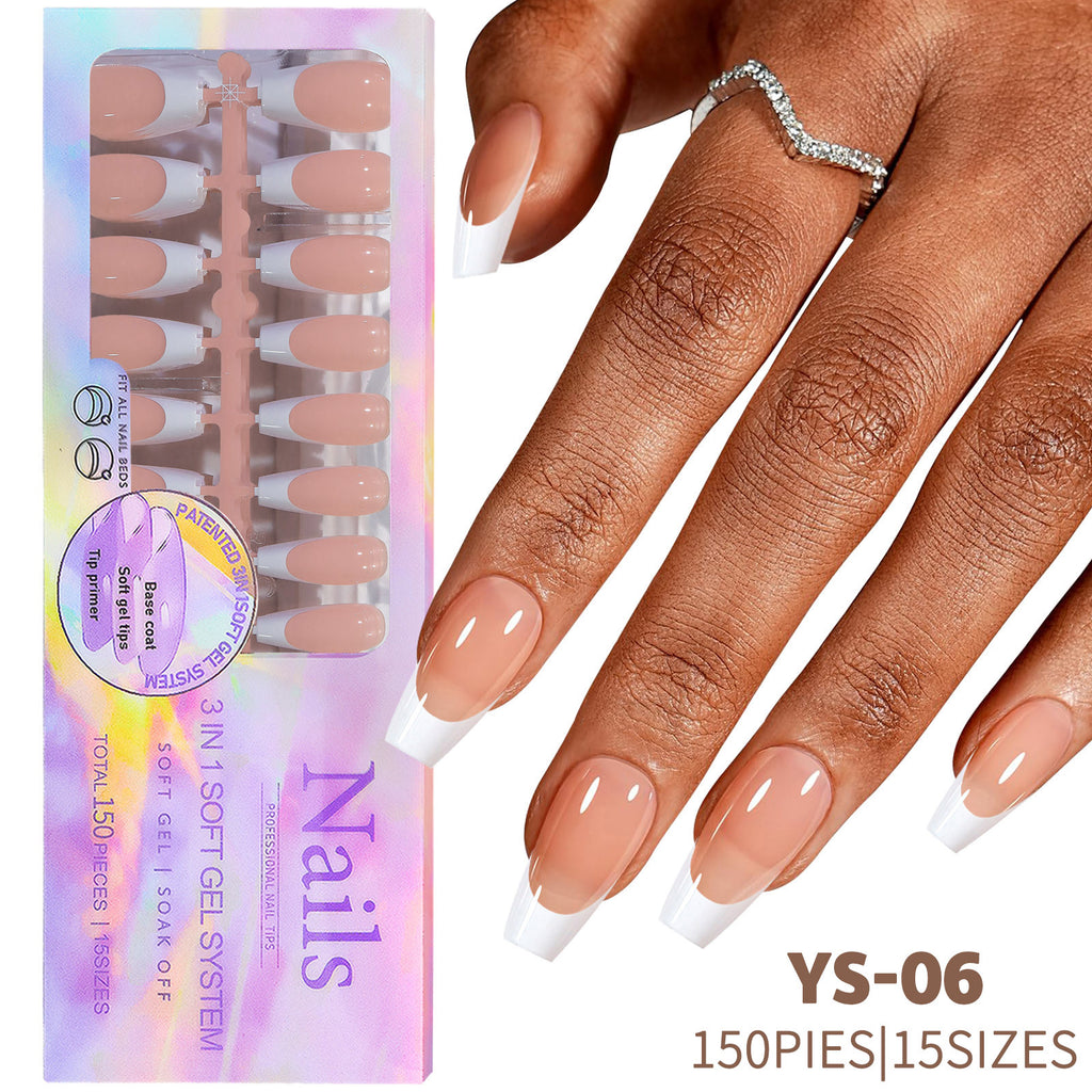 French Black Armour Wearable Nails