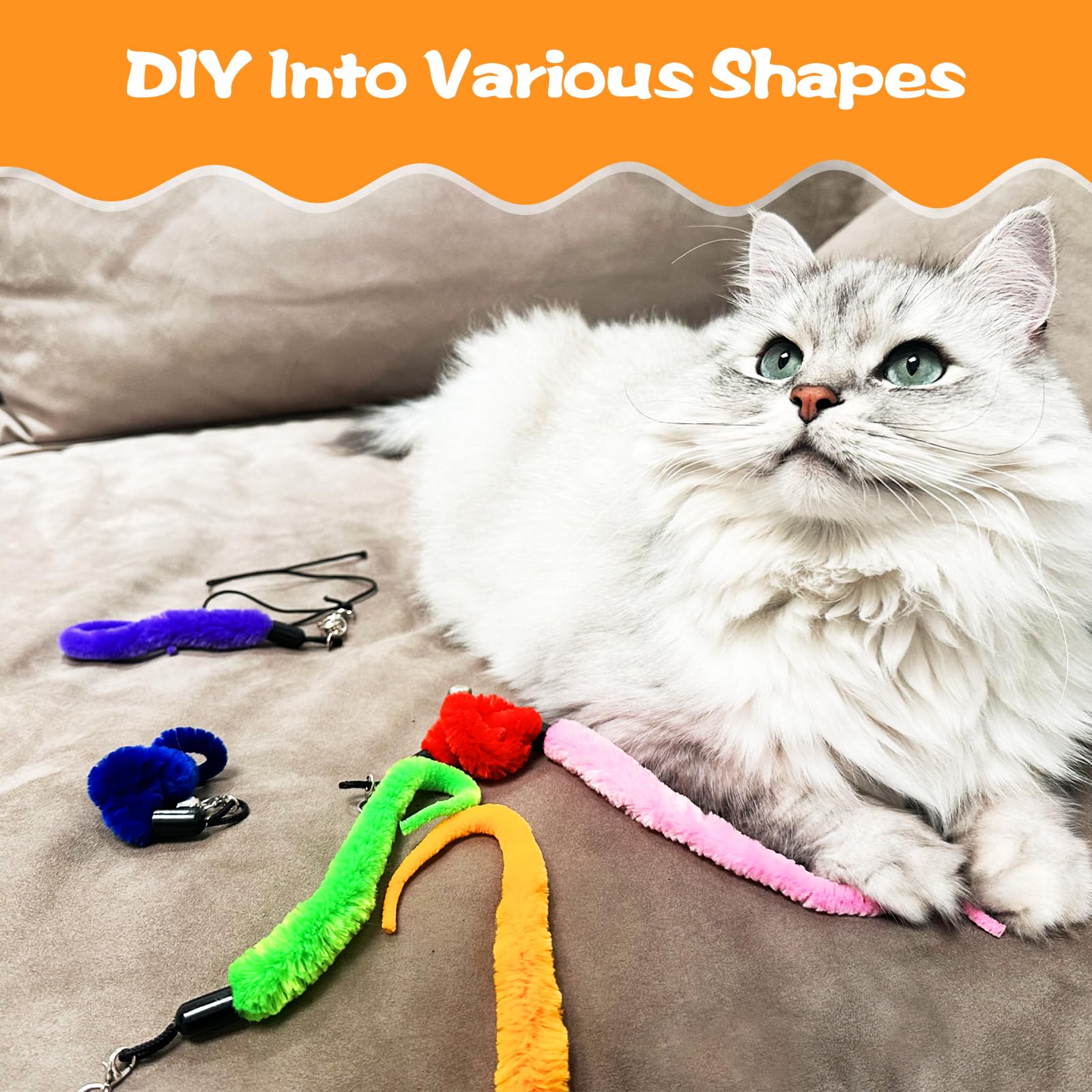 Wurm-Spielzeug-Set für Katzen