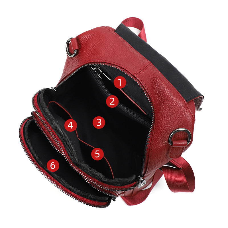 Anti-Diebstahl Lederrucksack für Damen – Bild 12 | LuxeStyle