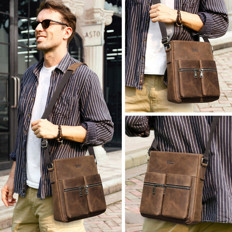 Retro Wildpferd-Leder Umhängetasche – Bild 2 | LuxeStyle