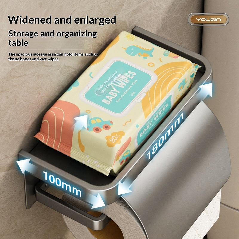 Wandmontierter WC-Papierhalter aus Aluminium