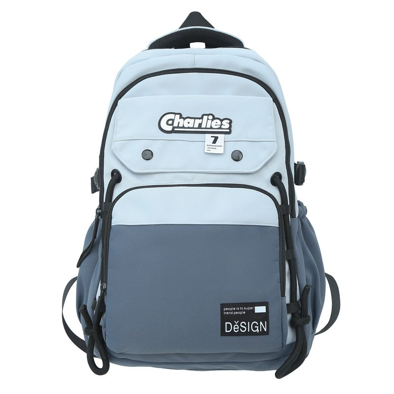 Grosser Rucksack mit Kontrastfarben für Männer | LuxeStyle