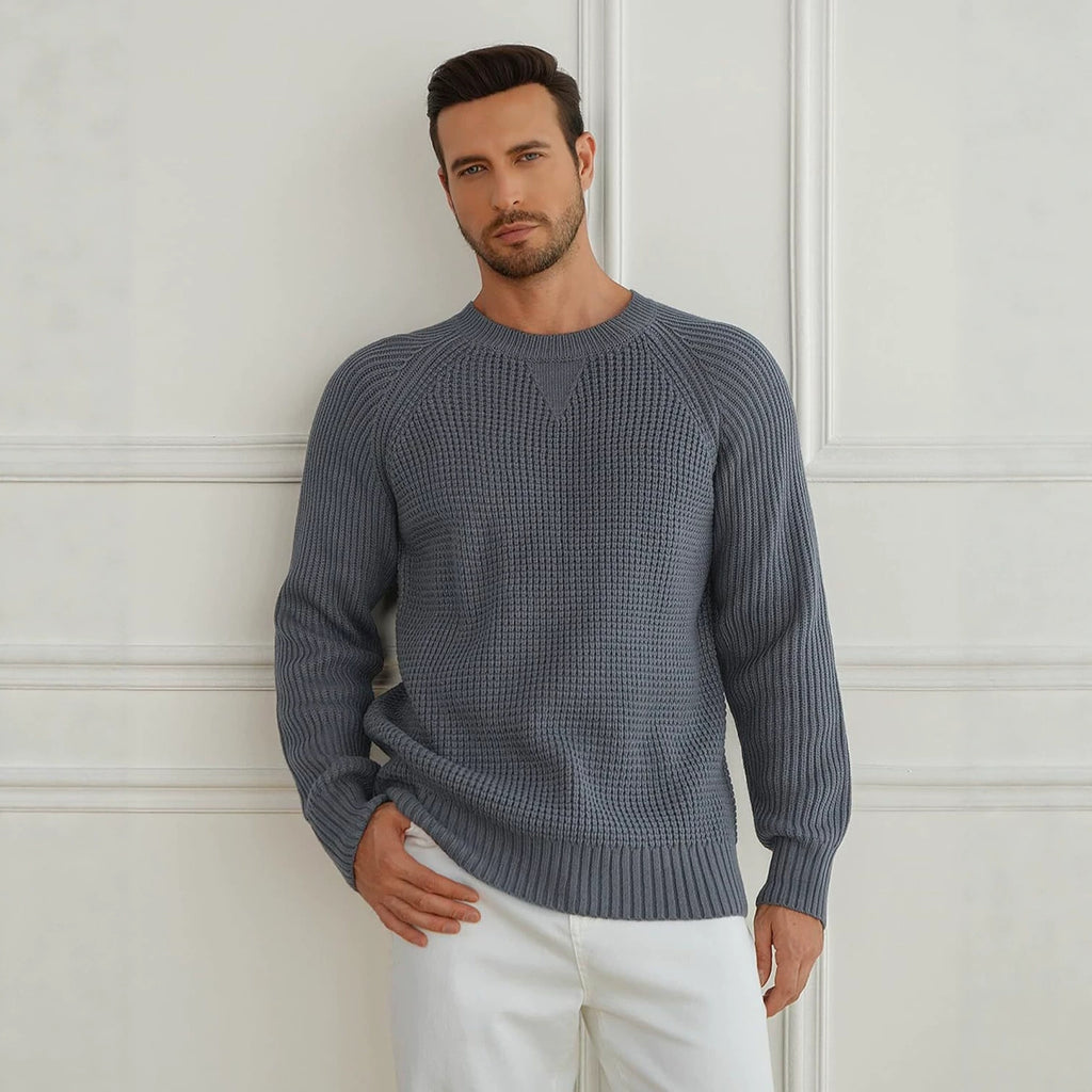 Langarmpullover mit Rundhalsausschnitt | LuxeStyle