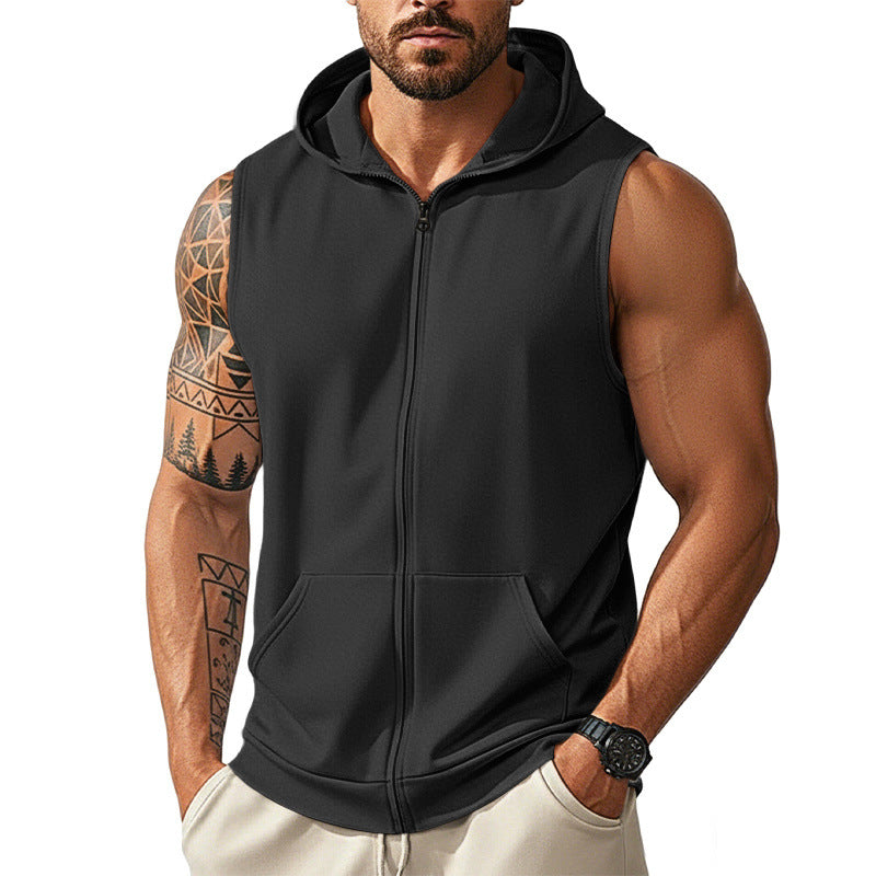 Herren Sport-Fitness Weste mit Reissverschluss