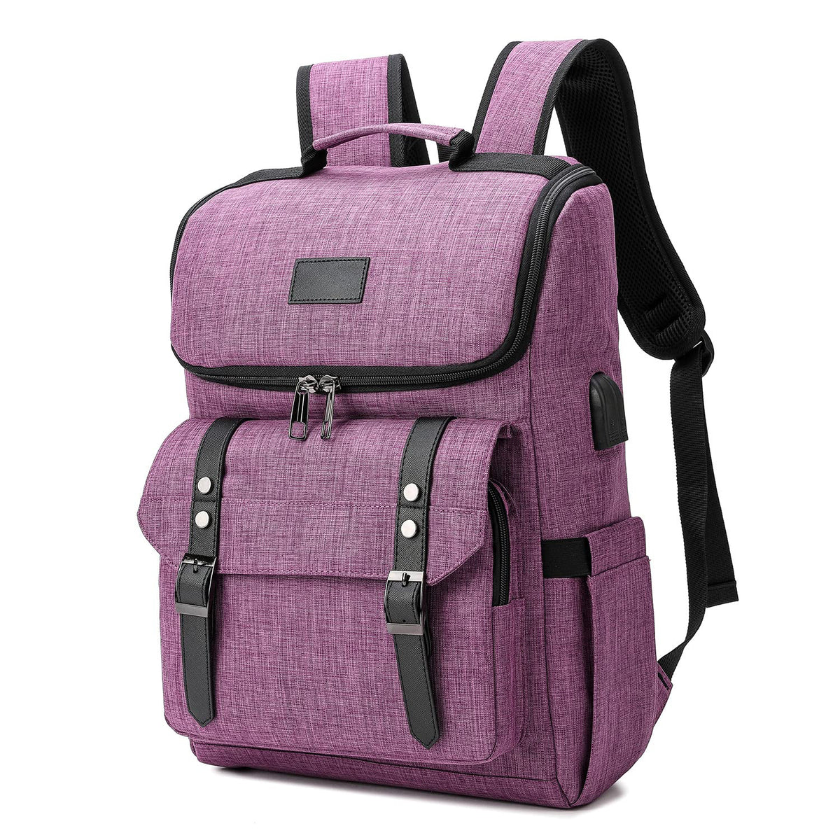 Retro Rucksack mit USB-Anschluss – Bild 5 | LuxeStyle