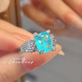 Paraiba-Tourmalin-Ring mit Diamanten