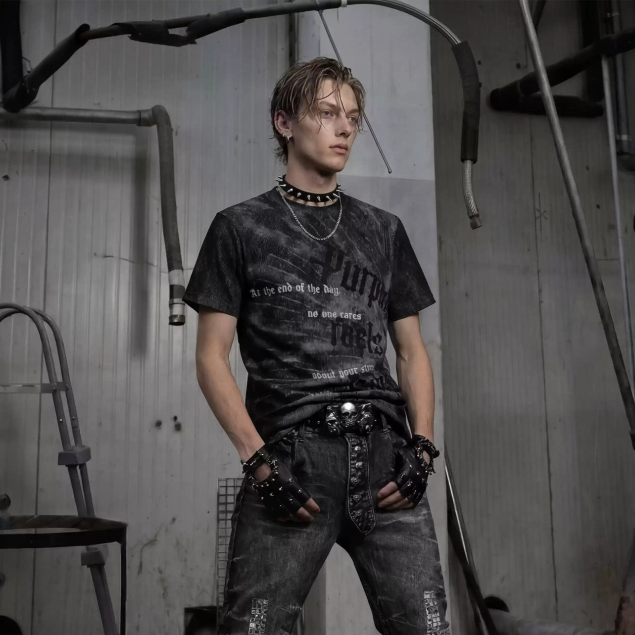 Slim-Fit T-Shirt mit Totem-Print
