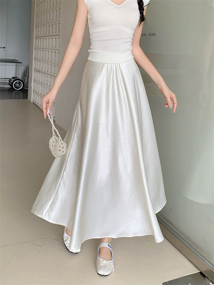 Eleganter Satin-Midi-Rock für Damen