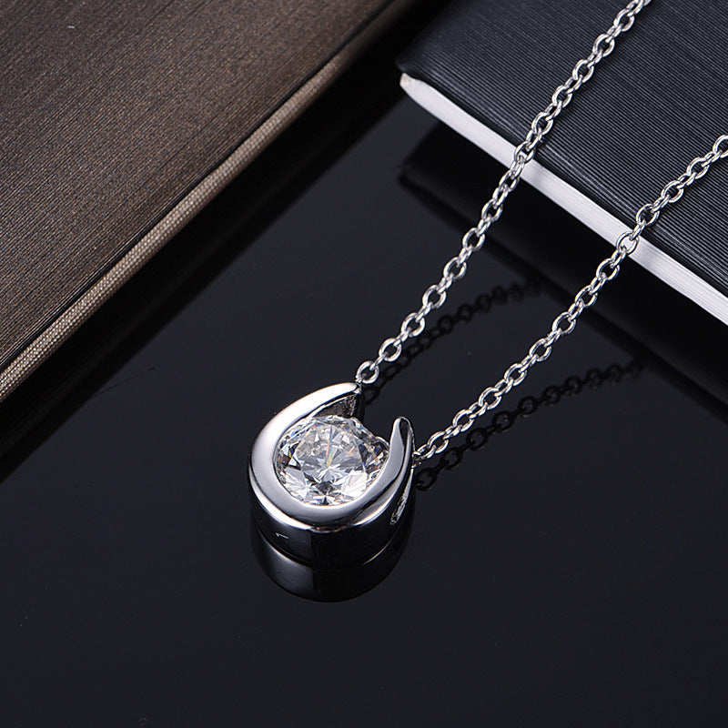 Minimalistisches Moissanite-Halskette