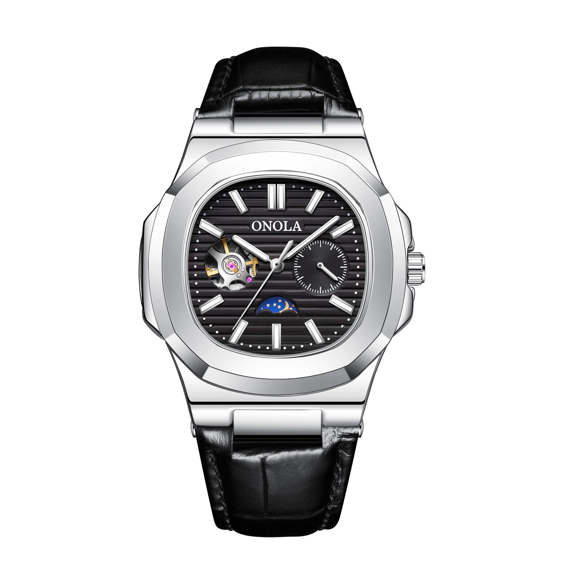Mechanische Armbanduhr mit Mondphase – Ansicht 7