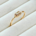 Kaffee-Zirkon Ring