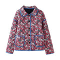 Gefütterte Damenjacke mit Blumenmuster