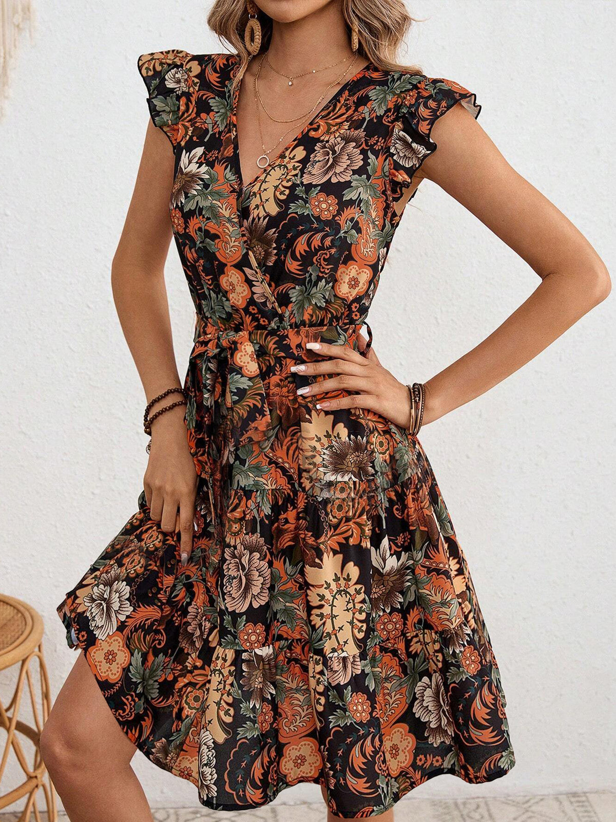 Elegantes Blumen-Rüschenkleid – Bild 5 | LuxeStyle