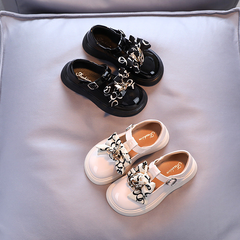 Mädchen Lederschuhe mit Schleife – Bild 3 | LuxeStyle