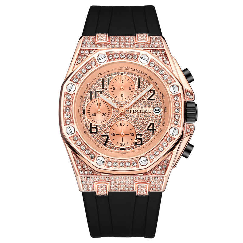 Vintage Chronograph mit Diamanten und grossem Zifferblatt – Bild 6 | LuxeStyle