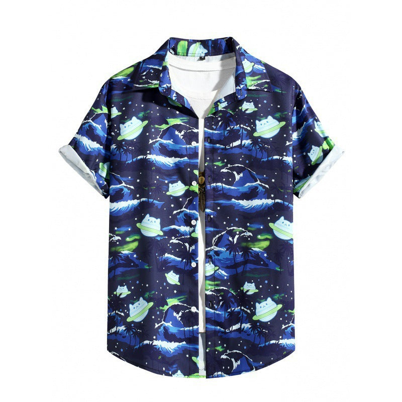 Herren Kurzarm Strandhemd mit Punkten – Bild 9 | LuxeStyle