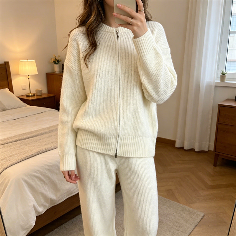 Strick-Cardigan mit Reissverschluss