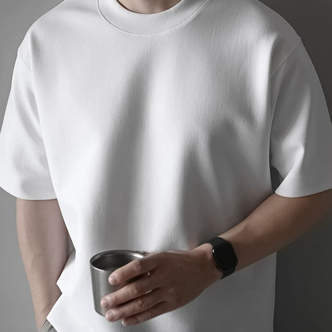 Rundhals-T-Shirt Herren Kurzarm