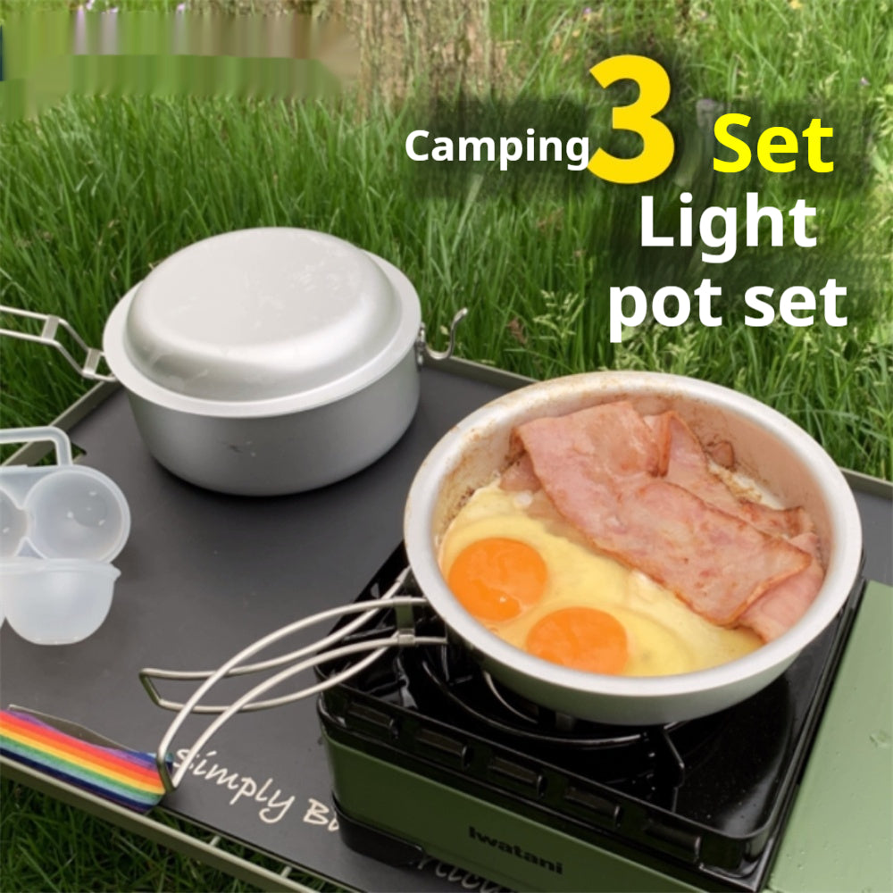 Camping Kochset – 3-teilig, leicht | LuxeStyle