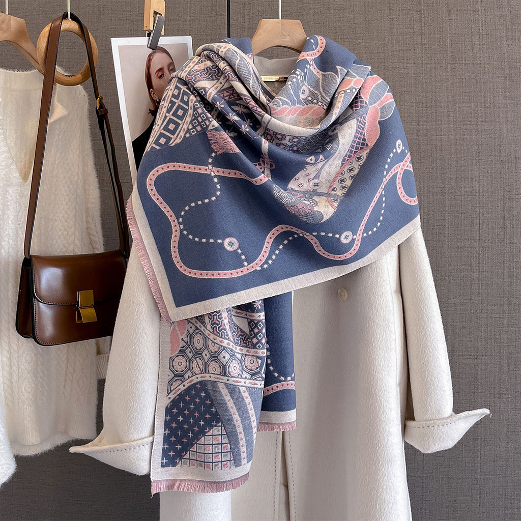 Schal mit Pferdemuster | LuxeStyle