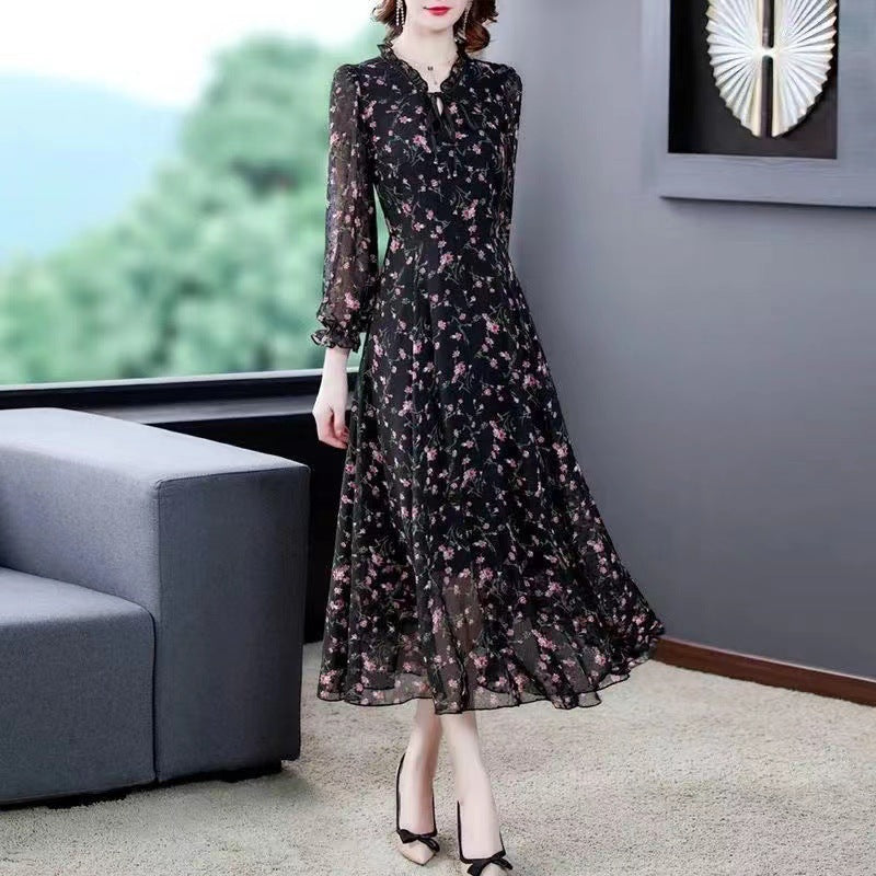 Blumen-Dress Damen XXL lang
