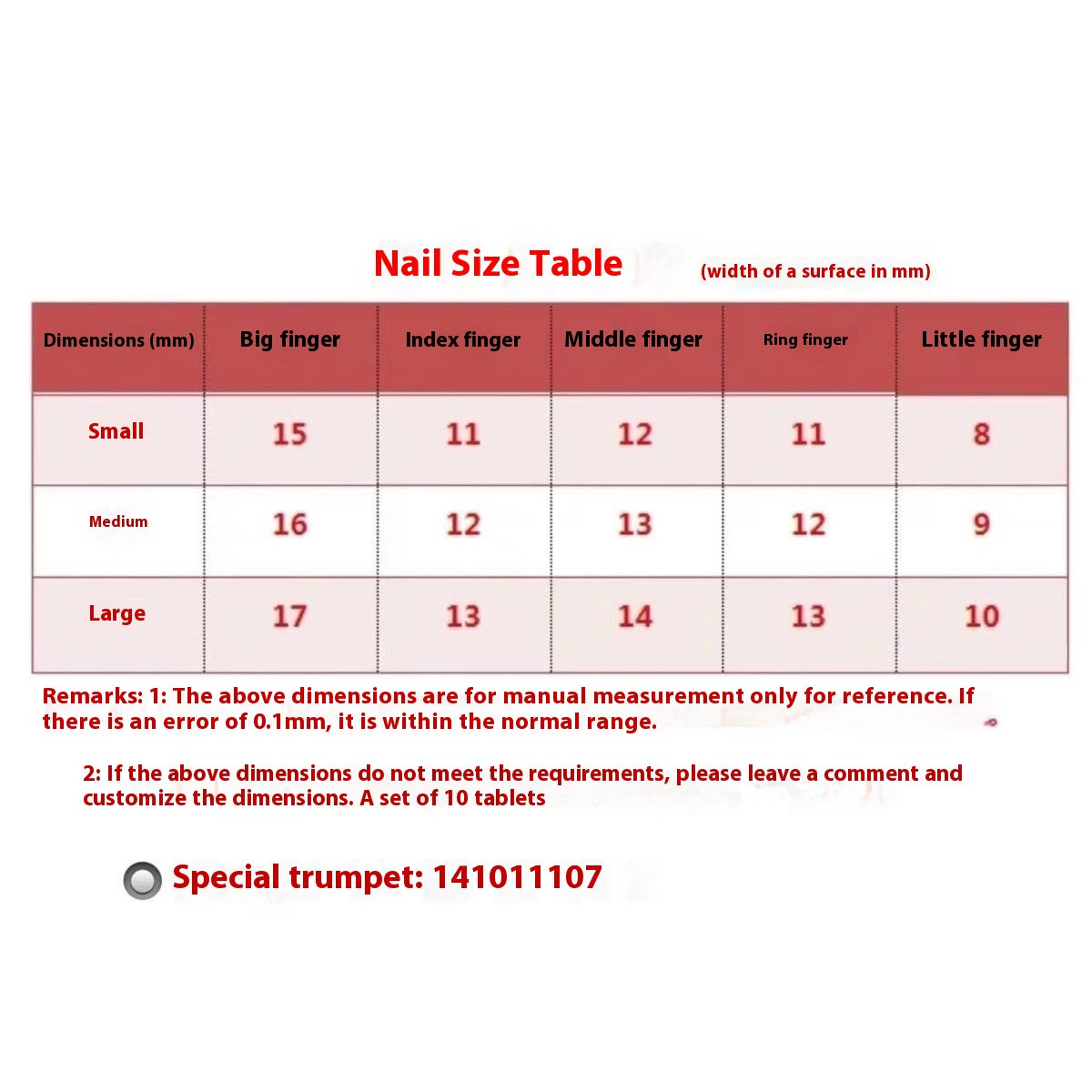Nagel-Set Schlangenkopf-Design