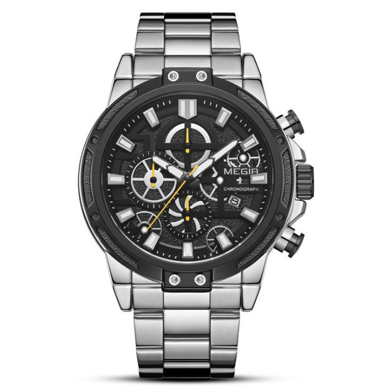 Herren Quarzuhr Chronograph Edelstahl 50m wasserdicht – Bild 2 | LuxeStyle