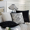 Geometrisches Kissen Schwarz-Weiss | LuxeStyle