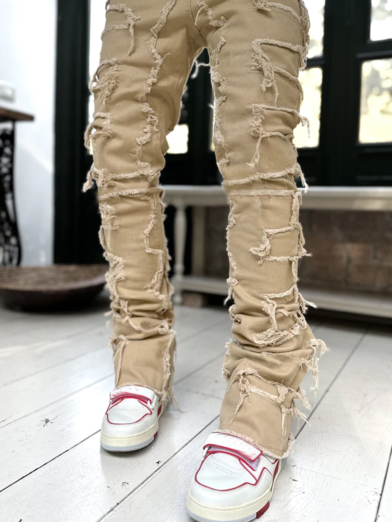 Individuelle Patched Jeans für Herren